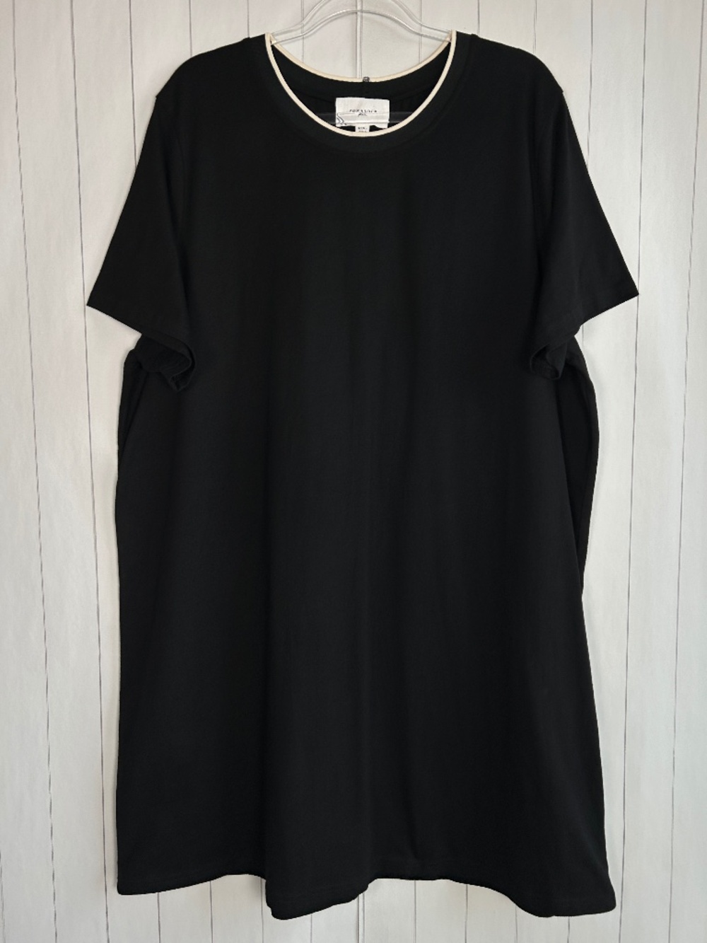 Tuckernuck Pomander Place size XXXL Aimee tee shirt dress black cotton short